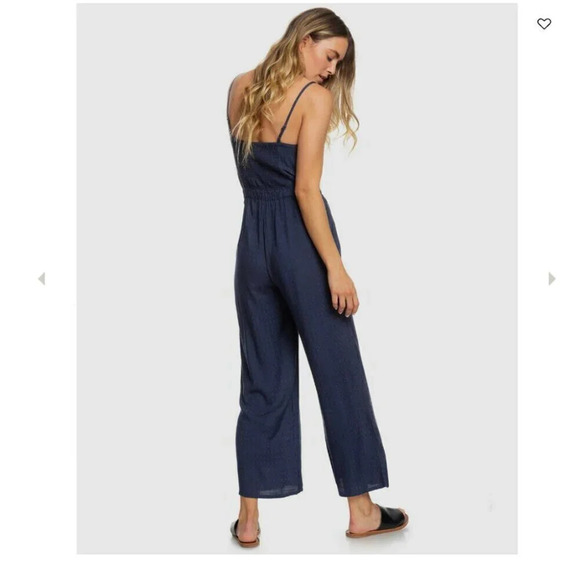 Roxy Feel The Retro Spirit Strappy  Jumpsuit Navy Blue Size Small - Picture 4 of 8